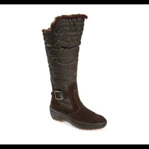 Pajar Canada Brown suede fur natasha boots